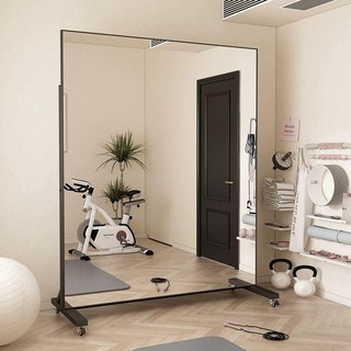 이동식 전신거울 홈짐 날씬하게 스텐드 바퀴달린 사각, 기타, 두꺼운 높이 188x100 품질보증5년