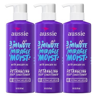 Aussie 오지 컨디셔너 미라클 모이스처 딥 16oz 3팩, 3개