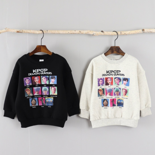데몬 헌터스 티셔츠 케이팝 가을 케이팝티셔츠 데일리룩 아동 주니어 패밀리룩 성인 긴팔