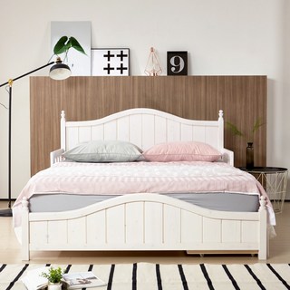 [기간 한정 특가] 파로마 엘르 원목 침대 프레임 퀸 Q, 05. Q_포켓 필로우탑 매트, 화이트워시