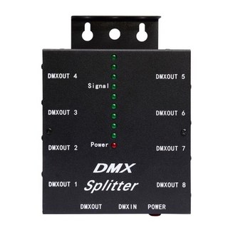 DMX 스플리터 신호 증폭기 DJ 디스코 웨딩 DMX 무대 조명용 8 포트 채널 절연 3 핀 광학 분배, 1개