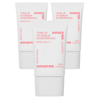 이니스프리 톤업 노세범 선스크린 EX SPF50+ PA++++, 60ml, 3개