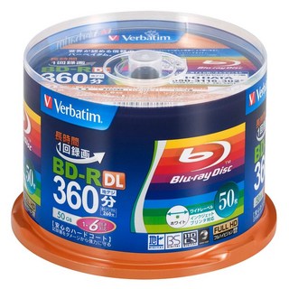 Verbatim BD-R 50GB VBR260RP50SV1 ‎바베이텀(Verbatim) 바베이텀 1회 녹화용 블루레이, 1개