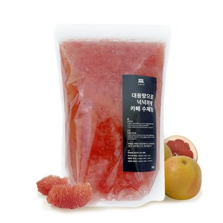 새청달청 수제 자몽청 자몽에이드 자몽스무디 카페 재료 대용량 납품, 2kg, 1개, 1개입, 2kg