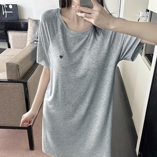 하트 골지 캡내장 브라캡 노브라 원피스 잠옷 임산부 빅사이즈 홈웨어 파자마 봄 여름