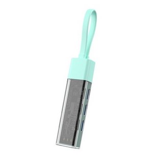 앱코 AMH 4in1 클리어 투웨이 4포트 USB 멀티 허브 민트, 1개