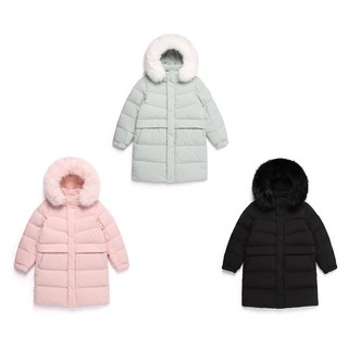 블랙야크키즈 다운점퍼 24년 FW신상 풍성한 후드퍼가 매력적인 여아전용 롱 다운[BKO롤링L다운자켓2] 패딩