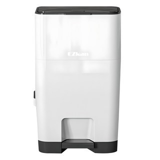 이지캔 종량제봉투 호환 투톤 기저귀 쓰레기통 + 리필 롤 280 세트, 투톤화이트, 27L