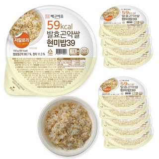 빼고비움 최저 칼로리 100g당 39kcal 발효곤약쌀현미밥39, 150g, 10개