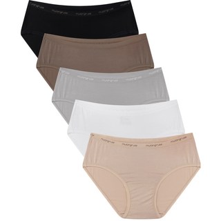 물랑루즈 로고 소프트 밴드 레이온 스판 여성 팬티 5매 세트