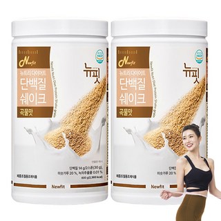 뉴핏 투에니포 뉴트리 다이어트 쉐이크 곡물맛, 600g, 2개