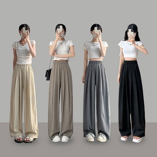 스토리원 여성 찰랑찰랑 와이드핏 밴딩팬츠 바지 WM-SSBT036