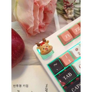 크리스마스 선물용 키캡 기계식 키보드 성격 에폭시 고무 소재 수제 산타클로스 사탕 사슴, 8. 고라니