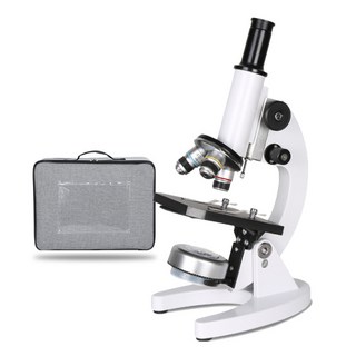 고배율 생물 현미경 중학생 대학생 40x-6000X, [01] WHITE, 1개