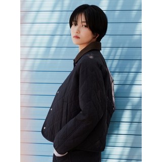 POLHAM 여성 다이아 퀼팅 카라 크롭 경량 점퍼_PHE4JP2151 마감임박!!!