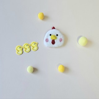 귀여운 아기 오리 와펜패치;핸드메이드 헤어핀 부자재 열접착 와펜 장식 의류리폼 DIY