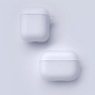 나인어클락 변색방지 애플 이어폰 TPU 무광 에어팟 케이스 + 수달 인형 키링 세트 무광 매트 Airpods 4 3 2 1 Pro Pro2nd Case, 에어팟4, 에어팟 케이스 단품, 1개