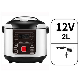편의점호빵기계 자동차 트럭 다용도 전기 밥솥 수프 죽 요리 음식 스티머 2L 도시락 12V 24V, [01] 2L 12V
