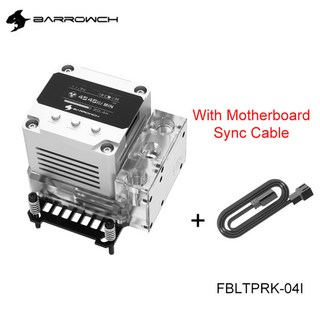 Barrowch CPU 블록 펌프 저장소 3 in 1 17W PWM OLED 디지털 디스플레이 FBLTPRK 04I LTPRK LTPRKA 04, OLED SL-Sync Cable, Intel x99 x299, 1개