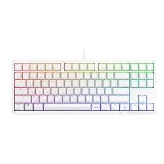 CHERRY 기계식 유선 텐키리스 키보드, 화이트, G80-3000S TKL RGB (적축), 적축