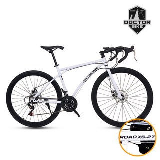 닥터바이크 로드바이크 24단 디스크브레이크 700C 로드자전거 입문용 ROAD XS-27, 1개, 170cm, 화이트-미조립