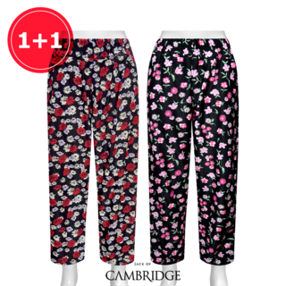 잭오브캠브릿지 여성용 간절기 엄마 쿨바지 몸빼바지 꽃바지 빅사이즈