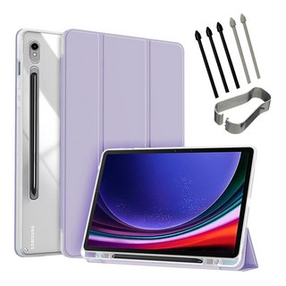 갤럭시탭S9 S9+ S9울트라 S9 FE 플러스 S펜수납 클리어 투명 북커버 케이스 케이스나라, 라벤더, 3.갤럭시탭S9 Ultra(SM-X910/X916)