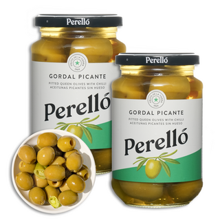페렐로 고달 피칸테 올리브 병(유리), 350g, 2개