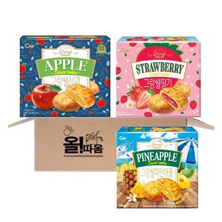 청우식품 그랑쉘, 1세트, 사과+딸기+파인애플