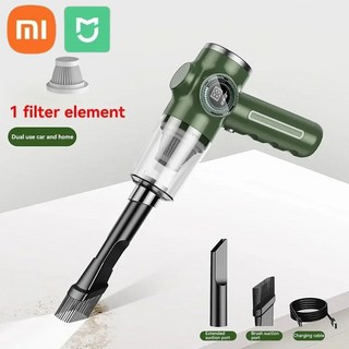 차량용청소기 자동차청소기 자동차무선청소기 샤오미 미지아 9800000PA 진공 청소기 무선 자동차 습식 건식 이중 사용 고출력 휴대용 전기 기기 5 in 1, 1) Green 1 Pcs Filter, 없음