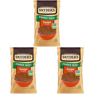 Snyder's of Hanover 과자 칩 스나이더스 오브 해노버 프레첼 스틱 가족용 16온스, 스냅스, 16 온스 (3팩), 1개
