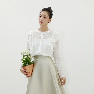 {100%정품 }잇미샤 블라우스 [25 S/S] 나시탑 셋트 러플