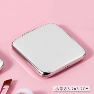 1pcs 휴대용 여성 스테인레스 스틸 메이크업 거울 핸드 포켓 접힌 측면 작은 다양한 모양, squa