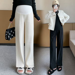 임산부바지 트임기모 O/X 와이드팬츠