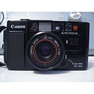 캐논 af35m 35mm 필름 카메라 cafs 셀프 타이머 프리 포커스 w캐논 렌즈 수동 asa 38mm 1:2.8 카메라(블랙 카메라), 1개