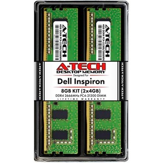 Dell Inspiron 3470 3471 3670 3671 5680용 A-Tech 32GB2x16GB RAM | DDR4 2666MHz DIMM PC4-21300 288핀 비, 4GB x 2 | ( 8GB Kit ), 1개