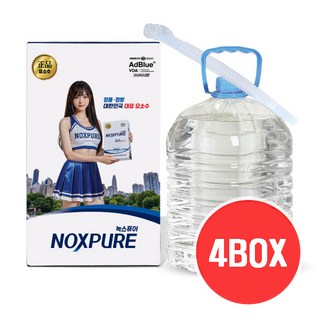 ISO 인증 녹스퓨어 요소수 4개 SCR 차량용 AdBlue 대체 요소수, 4박스, 디젤/경유