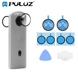 RICOH Theta SC2/S/V 렌즈 캡용 PULUZ 가드 프로텍터 Ricoh SC2 360 용 충돌 방지 보호 커버 액세서리, 투명, 1.백색, 1개