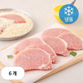 동원 홈푸드 미국산 돼지등심 돈까스용 (냉동), 6개, 600g