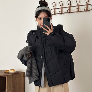 여성 경량패딩 후드 패딩 자켓 데일리 베이직 도툼 웰론 크롭 숏패딩 겨울 도툼 방한점퍼 아우터 겨울 패션 코트