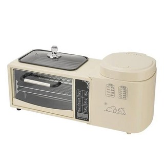 미니 오븐 다기능 가정용 아침 식사 기계: 구운 냄비 전기 오븐 토스터 및 샌드위치 결합, 03 white, 01 AU