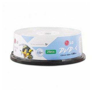 LG DVD-R 16배속 25장입 케익통/공CD, 1개
