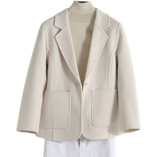 JoYouth 캐시미어 라운드 숏코트 여성 코트 울 여성위한 캐시미