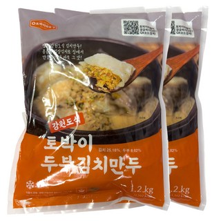 토박이마을 두부김치 만두, 2개, 1.2kg