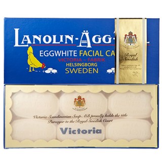 Victoria 오리지널 스웨덴 에그팩 라놀린 앤 로즈워터, 6개입, 1개