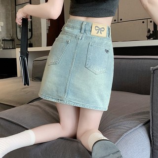 더그랜 여성 베이직 연청 미니스커트