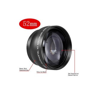 어 52mm 2배 확대 망원렌즈 전문가용 HD, 1개