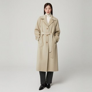 싱글 롱 반핸드메이드 코트 PQ4HC081