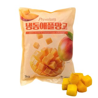 당도높은 무첨가 100% 애플망고다이스, 4개, 1kg(애플망고다이스)
