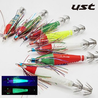 UST UV 야광 레인보우 틴셀 이카스테 한치 주꾸미 갑오징어 에기 2.5호 2개입, 05.수박(2개입), 1세트, 4.5g